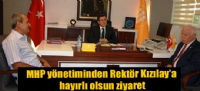 MHP ynetiminden Rektr Kzlay'a hayrl olsun ziyaret