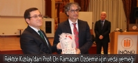 Rektr Kzlaydan Prof. Dr. Ramazan zdemir iin veda yemei
