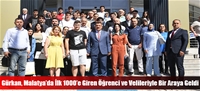 Gürkan, Malatya’da İlk 1000’e Giren Öğrenci ve Velileriyle Bir Araya Geldi