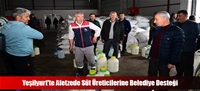 Yeşilyurt'te Afetzede Süt Üreticilerine Belediye Desteği
