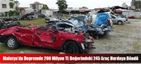 Malatya’da Depremde 200 Milyon TL Değerindeki 245 Araç Hurdaya Döndü