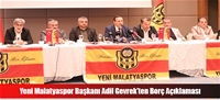 Yeni Malatyaspor Bakan Adil Gevrekten Bor Aklamas