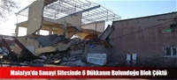 Malatya’da Sanayi Sitesinde 6 Dükkanın Bulunduğu Blok Çöktü