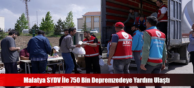 Malatya SYDV le 750 Bin Depremzedeye Yardm Ulat