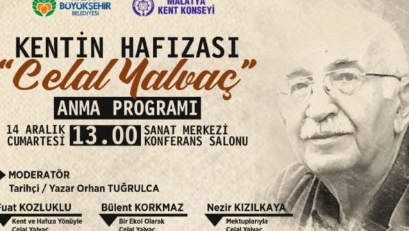 Celal  Yalvaç  Anma  Programı Tarihi Belli Oldu.