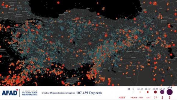 2 YILDA 107 BİN DEPREM GERÇEKLEŞTİ