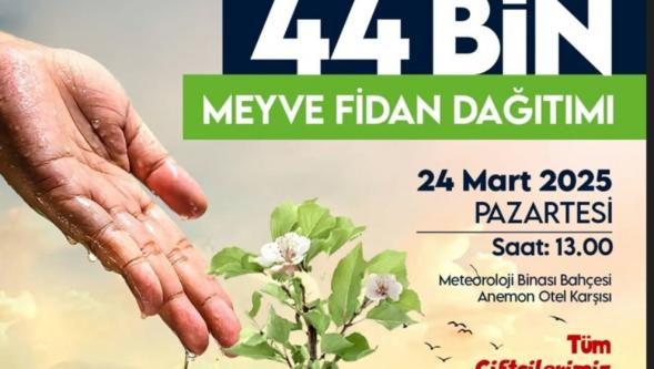 Yeşilyurt Belediyesi 44 bin Adet Meyve Fidanı Dağıtacak