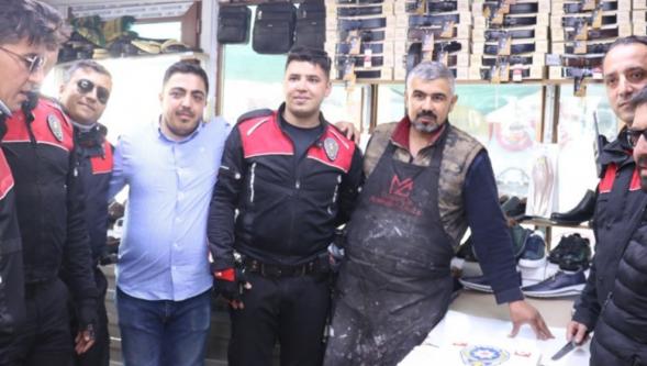 Kavga ihbarına giden polis ekipleri pasta sürprizi ile karşılaştı