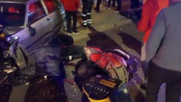 Motosiklet Sürücüsü Ağır Yaralandı..