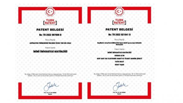 İnönü Üniversitesi'nin İki Buluşu Patentle Tescillendi