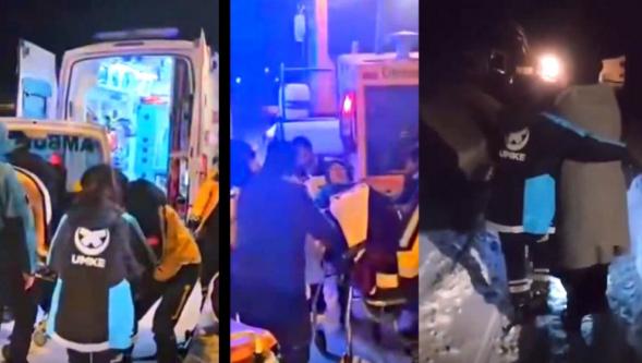 Yoğun Kar  ve Tipi Nedeniyle Ambulans Bölgeye Ulaşamadı..