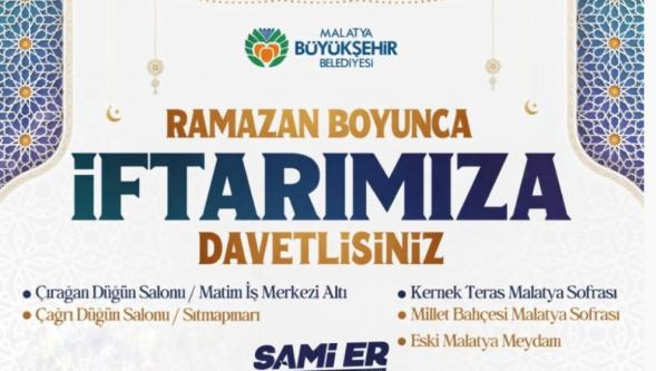 Malatya Büyükşehir Belediyesi'nden İftar Daveti
