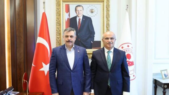Başkan Sami Er, İçişleri Bakanı Mustafa Çiftçi'yi ziyaret etti.