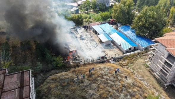Şantiye Alanında Yangın