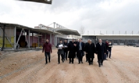 Çakır terminal inşaatı çalışmalarını yerinde inceledi