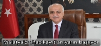 Malatya'da hac kayıtları yarın başlıyor