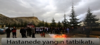 Hastanede yangın tatbikatı