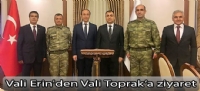 Vali Erin'den Vali Toprak'a ziyaret