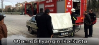 Otomobil yangını korkuttu
