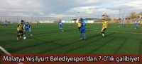 Malatya Yeşilyurt Belediyespor'dan 7-0'lık galibiyet