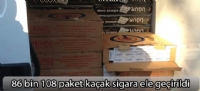 Kamyonda 86 bin 108 paket kaçak sigara ele geçirildi