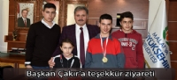 Başkan Çakır'a teşekkür ziyareti