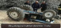 Akçadağ'da traktör devrildi: 1 ölü
