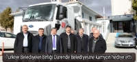 Türkiye Belediyeler Birliği Darende Belediyesine kamyon hediye etti