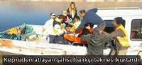 Köprüden atlayan şahsı, balıkçı teknesi kurtardı