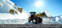 Malatya'da karla mücadele çalışmaları sürüyor