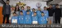 Malatya badmintonda 1. Oldu