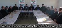 Akın: Canlı hayvan pazarında yetiştiricilerle bir araya geldi