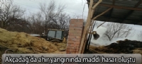 Akçadağ'da ahır yangınında maddi hasar oluştu