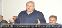Ak parti;Avrupa  Malatya'nın ''EVET'' oyları ile inleyecek.