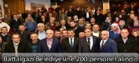 Battalgazi Belediyesine 200 personel alındı