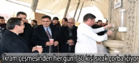 İkram çeşmesinden her gün 750 kişi sıcak çorba içiyor