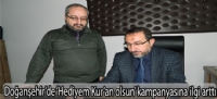 Doğanşehir'de 'Hediyem Kur'an olsun' kampanyasına ilgi arttı
