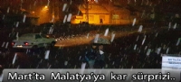 mart'ta Malatya'ya  kar  sürprizi