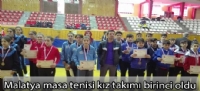 Malatya masa tenisi kız takımı birinci oldu
