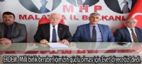 ERDEM:milli birlik beraberliğimizin güçlü olması için 'Evet' diyeceğiz” dedi.