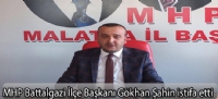 MHP Battalgazi İlçe Başkanı Gökhan Şahin istifa etti