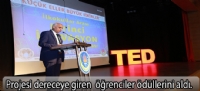 PROJESİ DERECEYE GİREN ÖĞRENCİLER ÖDÜLLERİNİ ALDI