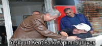 Yeşilyurt Kent Parkı Yapımı Sürüyor