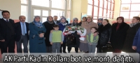 AK Parti Kadın Kolları:bot ve  mont  dağıttı.