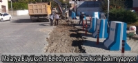 Malatya Büyükşehir Belediyesi yollara kışlık bakım yapıyor.