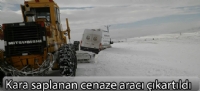 Kara saplanan cenaze aracı çıkartıldı