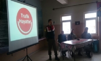 Jandarma Trafikten lise öğrencilerine trafik eğitimi
