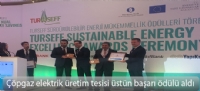 Çöpgaz elektrik üretim tesisi üstün başarı ödülü aldı