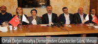 Ortak Değer Malatya Derneğinden Gazeteciler Günü Mesajı