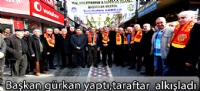 Başkan gürkan yaptı,taraftar alkışladı.